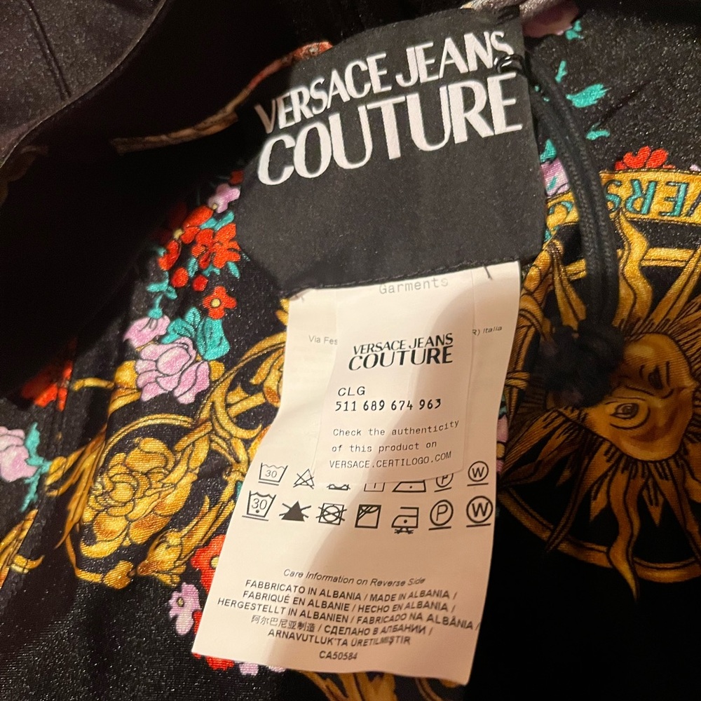 Versace  jeans couture  floral 2 pieces. Worn once US4